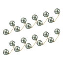 パールブローチピン 35 mm 金属フェイクパール装飾 首輪安全ピンクリップ 女性 衣類 ドレス パンツ ズボン スカート ウエスト用 グレー 10個(3)