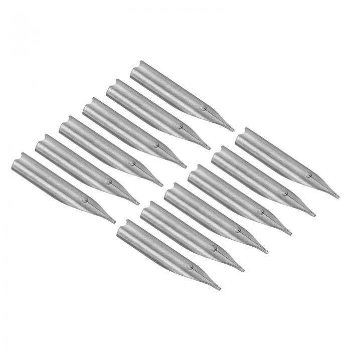 PATIKIL 0.38mm ライン幅 ペン先 ペンニブ ペン先交換 20個 304 ステンレス鋼 書道用 シルバー