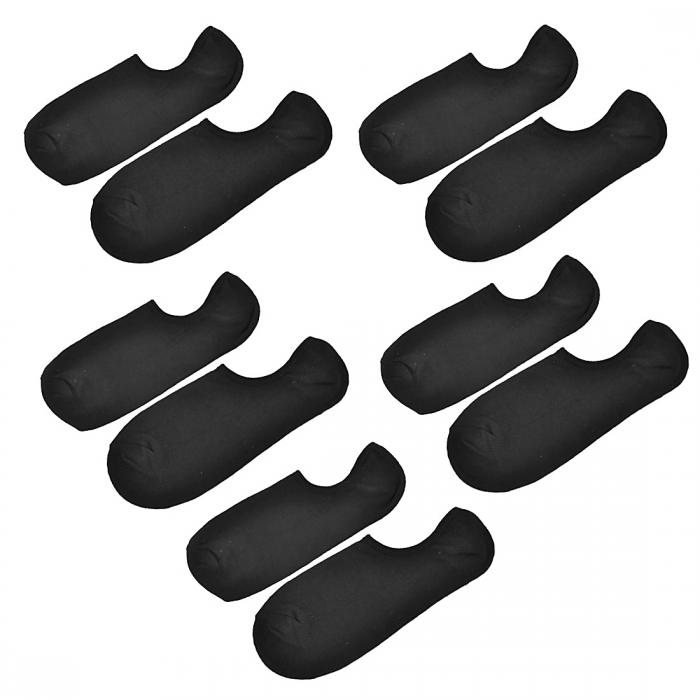 Allegra K ソックス ボートソックス 伸縮カフ ローカット スポーツアンクル ブラック 男性用 5ペア