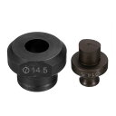 油圧穴パンチダイ 14.5mm 精密な丸い穴 電動油圧穴パンチングキット MHP-20 JP-20 電動油圧パンチングマシン用 バーガンディー&黒