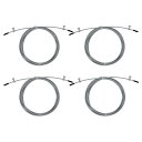 PATIKIL 3 M スピード縄跳び交換ケーブル 4個 2.5 mm プロの縄跳びスチールワイヤー交換 高速縄跳び用 グレー(4)