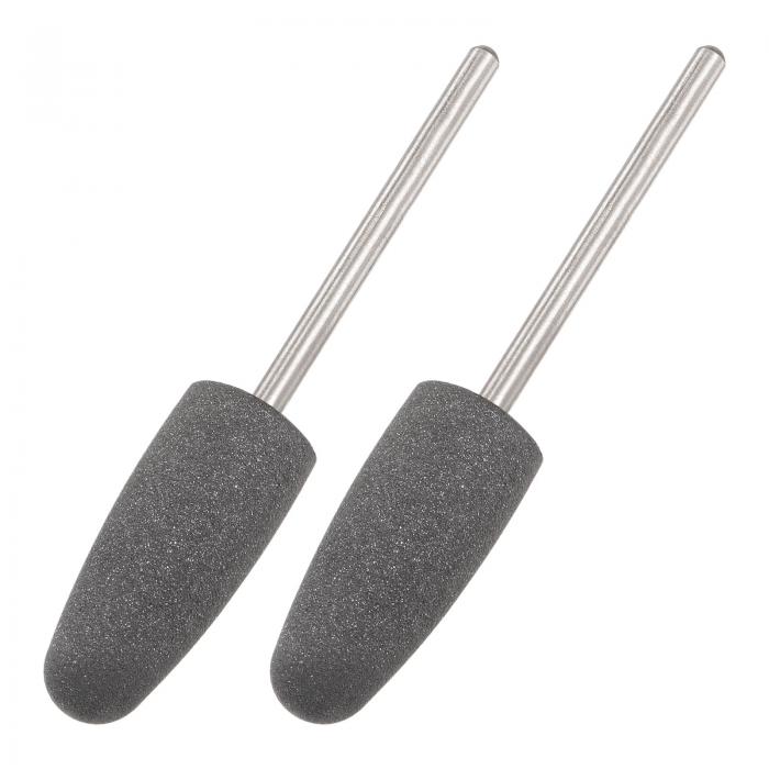 研削バフ研磨ホイール シリコーンゴム 120グリット 円錐形研磨ヘッド 電動回転工具用 直径10 mm 2個