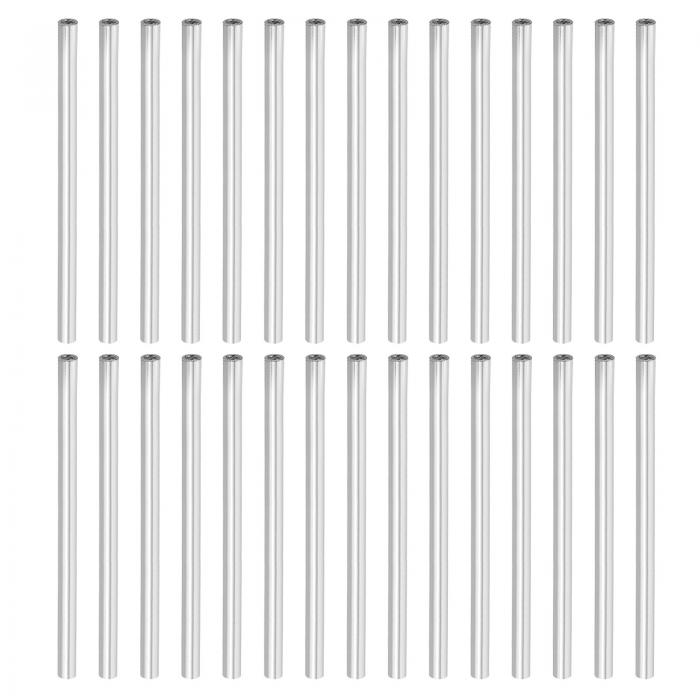 ラウンドカップリングナット M4x0.7mm メスネジ 95mm(3.74") ラウンドスリーブコネクタロッドバースタッドチューブナットハードウェアファスナー 30個パック