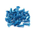オートバイボルト 金属 ブルー 長さ16mm 18 x 10mm スレッド径5mm 30個入り