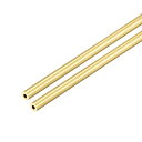 真鍮丸管?300 mm長さ?1 mm壁厚さ?シームレスストレートパイプチューブ 3.5mm外径 x 1mm壁厚,2個
