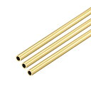 真鍮丸管?シームレスストレートチューブ 0.75mm壁厚 x 5mm外径,3個