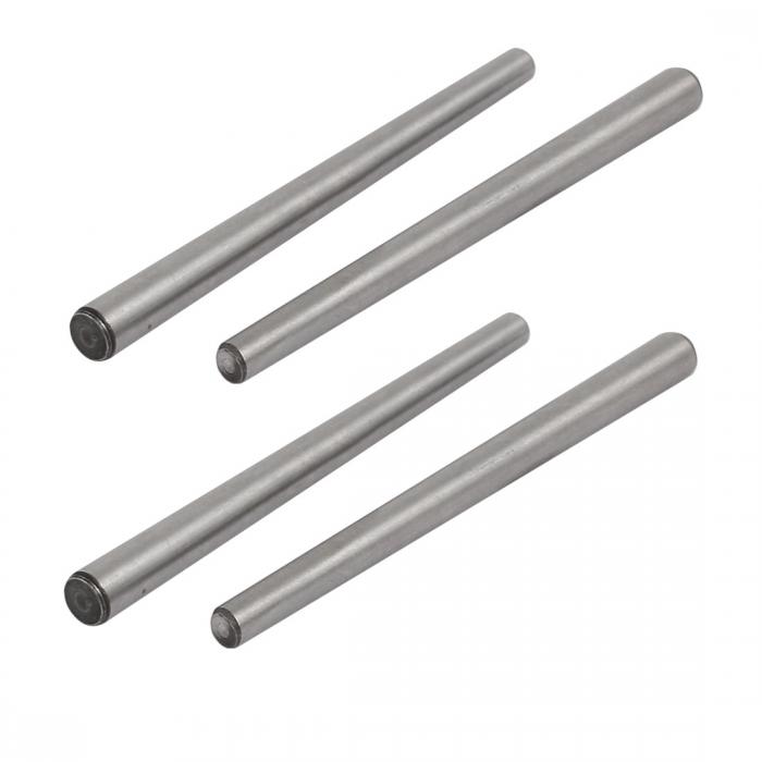 テーパピン スチールロッド 45＃炭素鋼 gB117 長さ100mm 直径6mm グレー 4個入り