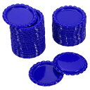 PATIKIL ボトルキャップ フラット装飾ボトルキャップ クラフトボトルキャップ 50個 両面印刷 クラフトスクラップブック用 DIY用 ダークブルー