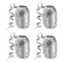 PATIKIL カーリングリボン クリンプバルーンストリング 5 mm 10 M 4個 クリスマス ウェディング ギフト 工芸品 花屋装飾用 シルバー
