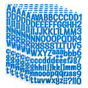 PATIKIL ビニール文字数字ステッカーキット 756ピース6シート自己粘着デカール メールボックスサイン住所DIYクラフトカード用(ライトブルー)(3)