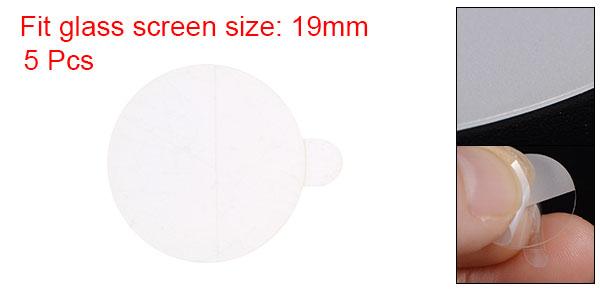 時計ガラススクリーンプロテクター 19 mm ソフト TPUアンチグレア 高精細 HDクリアラウンドスマートウォッチ画面保護フィルム 5個入り