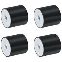 4個40 x 40mm M8スレッド女性用ゴムマウント 振動アイソレーター アンチ振動パッドフラットサイレントブロックベースブロック