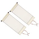PATIKIL 31x12"の宣紙スクロール 2パックのシルクハーフロウライプブランクハンギング宣紙中国の書道練習用ロール アートペインティングホームデコレーション ホワイト