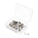 PATIKIL リフレクティブタック 50個セット トレイルマーキングタックス メタル製 ハイキングマーカー ハイキング ハンティング キャンプ グレー