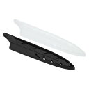 PATIKIL キッチンナイフ用ナイフシース 5"サントクナイフ用 2個セット ナイフエッジガード ナイフシースカバースリーブ フェザーユニバーサルナイフセット ブラック&透明 5.2"x 1"