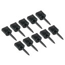 PATIKIL アーチェリーターゲットピン 10個入りのナイロン製釘 ターゲット用紙を固定するための黒いピン(4)