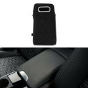 TUCKBOLD 車用センターコンソールカバー 車用アームレストカバー ティッシュボックス付き 13.39"x6.69"x2.36" ブラック ナッパレザー スポンジ