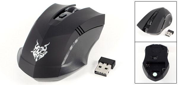 ソウテンのワイヤレス マウス USB レシーバー付き PC 2000DPI Red LED 2.4GHz 2.4G｜アングル2