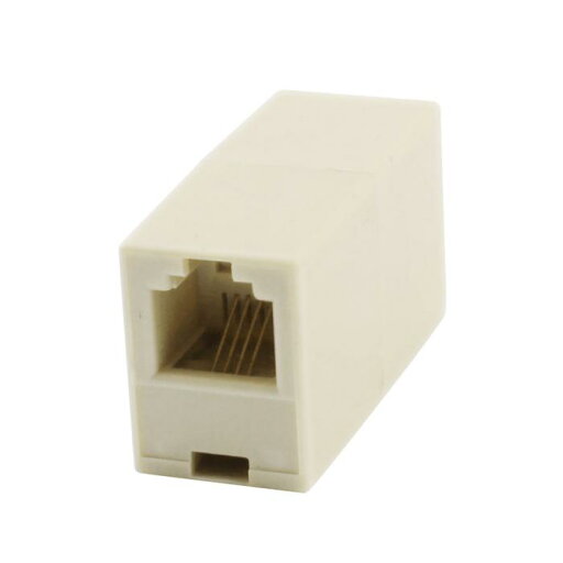 RJ11電話アダプタ ソケット インラインカプラ RJ11 6P4Cメス ベージュ RJ11電話アダプタ ソケット インラインカプラ RJ11 6P4Cメス ベージュ