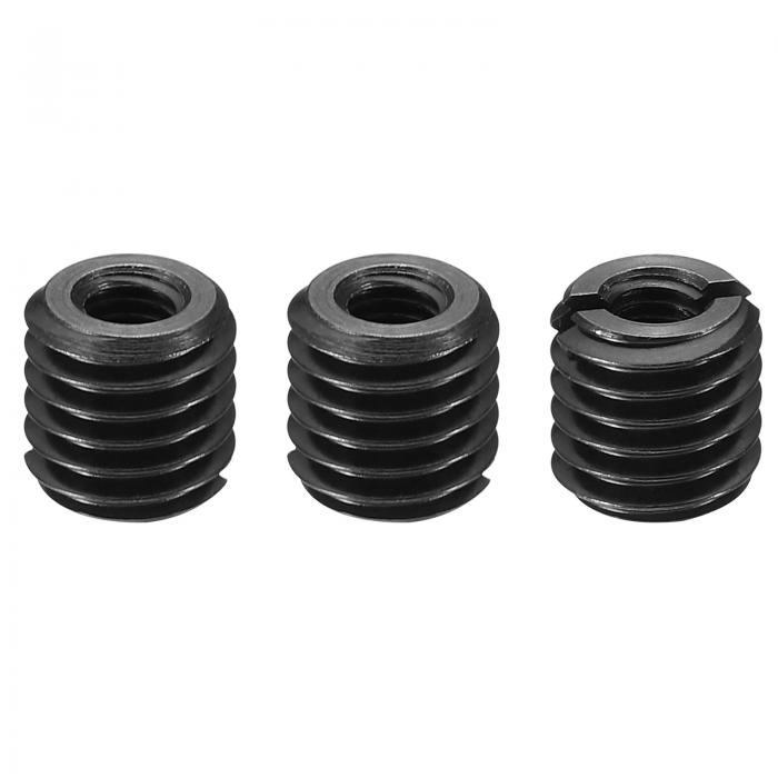 PATIKIL 45#炭素鋼製 ねじ込み修理インサートナット 3個セット M5x0.8メスからM10x1.5メスへ 高強度スクリュースリーブインサートリデューシングナットアダプター リデューサー10mm