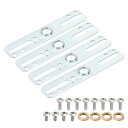 照明器具クロスバーキット 100x20 mm 取り付けブラケット 天井照明プレート シャンデリア照明用 シルバートーン 4セット