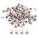 レザーリベット 8 mm ダブルキャップリベット 8.5 mm高さ メタルスタッドリベット レザークラフト修理 DIY 財布 ベルト バッグ 靴用 ピンク 10...