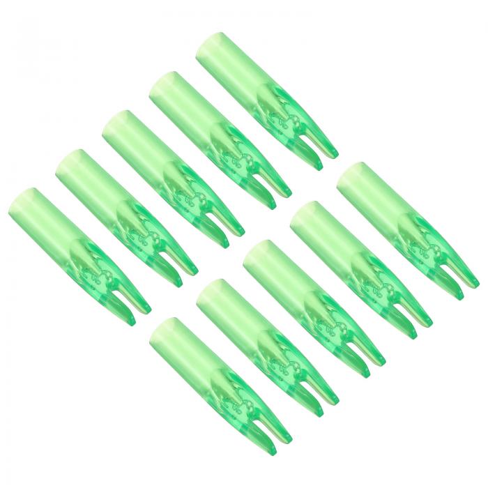 PATIKIL アーチェリー矢のノック 6mm 0.236インチ内径 60個入り アーチェリー矢のノック交換用 接着式 シューティング用 クリアグリーン