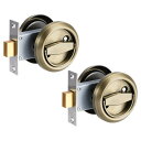 PATIKIL 4.9mm ドアプルハンドル 埋め込み式取っ手 ドアノブ 2個入り 隠しハンドル ねじ付き スライドドア引き出し用 ブロンズ