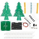PATIKIL はんだ付け練習ボード 1セット 電子キット 試作PCBボード DIY 溶接回路 LED クリスマスツリー 7色 SMT 実験指導用 5V