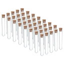 PATIKIL 6ml プラスチック試験管 コルク栓付き 40個入り 78 x 13 mm チューブ 科学パーティーの装飾 バスソルト 研究室用 クリア