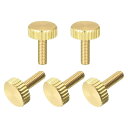 ノブ付き平らな真鍮ボルトグリ ップノブ M3x10mm 家庭用 電子機器 機械用ファスナー 5個セット