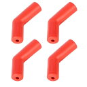 F FIERCE CYCLE ギアシフタープロテクター ブーツカバー ラバー製 パッド 多機能 レッド シリンダー ノンスリップ 4個入