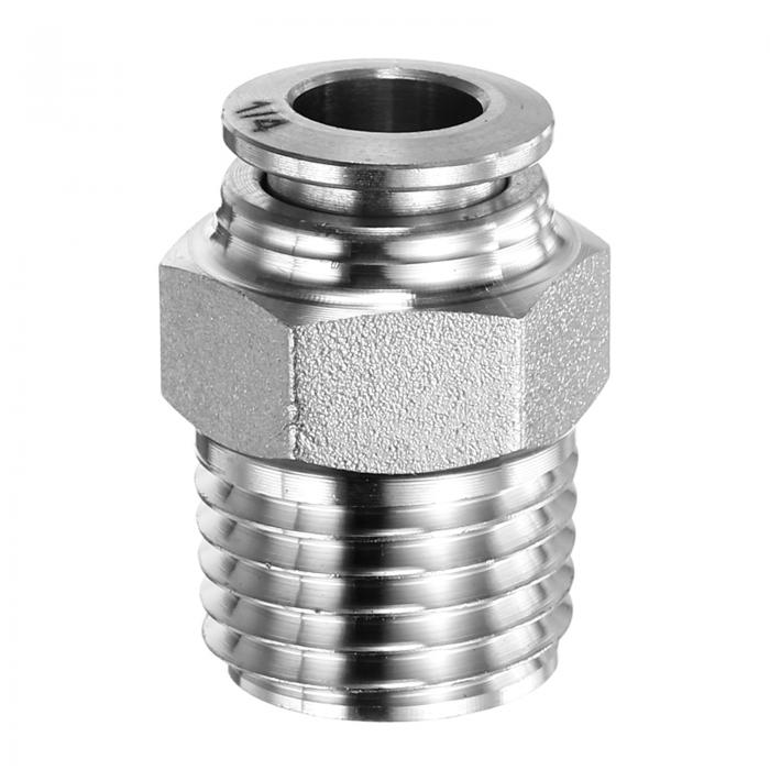 プッシュ・トゥ・コネクト・フィッティング 1/4" チューブ OD x 1/4" N PT スレッド メール ストレート..