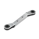 リバーシブルラチェットレンチ 6mmx7mm Cr-Vクロムメッキトルクス工具ソケットセット 全長110mm