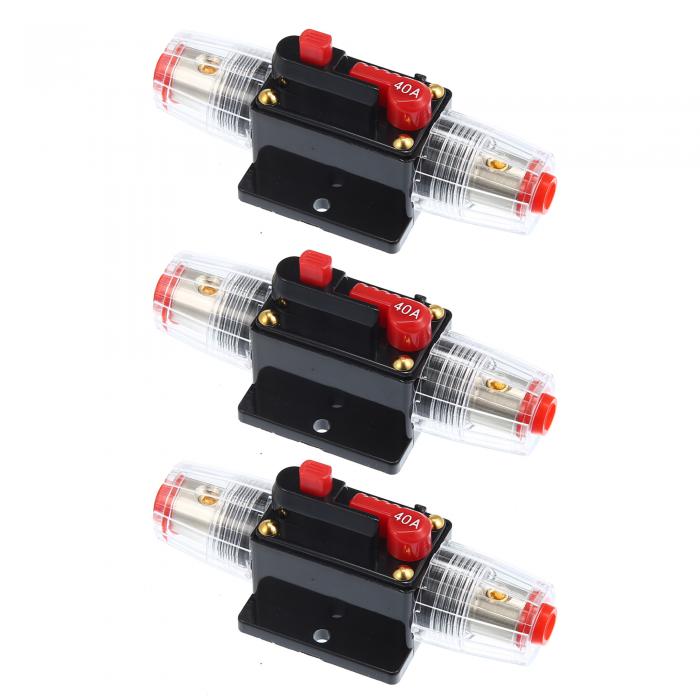 A ABSOPRO 自動車 リセット サーキットブレーカー 40A DC 12-48V サーキットブレーカー ヒューズホルダ..