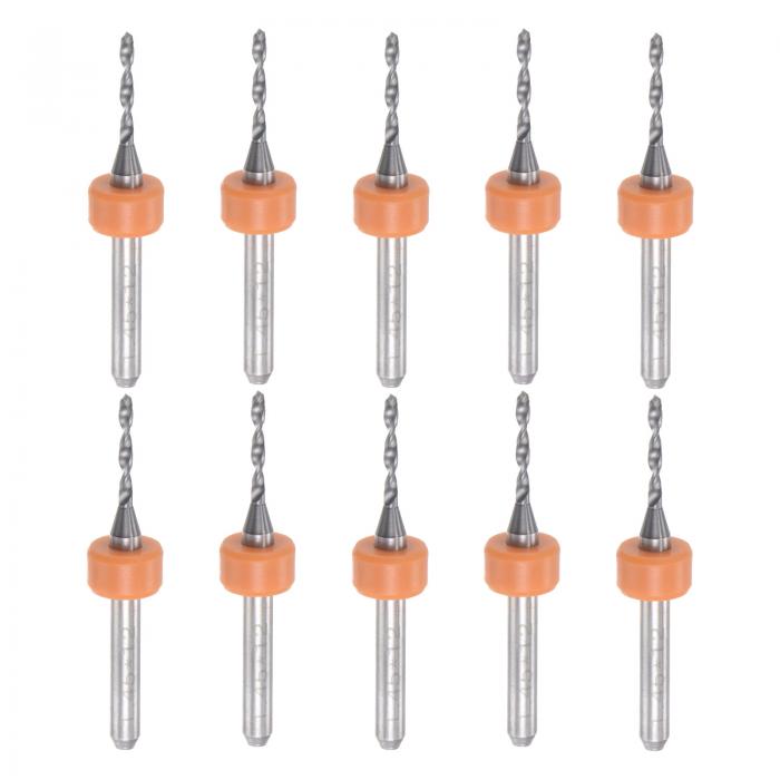 マイクロPCBドリルビットセット 3 mmシャンク 1.45 mm固体タングステンカーバイド CNC彫刻プリント 回路基板 ドリルビット 回転工具 10個