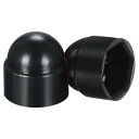 ドームボルトナット保護キャップカバー プラスチック M4 / 7 mm 六角ネジカバー ブラック 100個