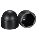 ドームボルトナット保護キャップカバー プラスチック M10 / 17 mm 六角ネジカバー ブラック 100個