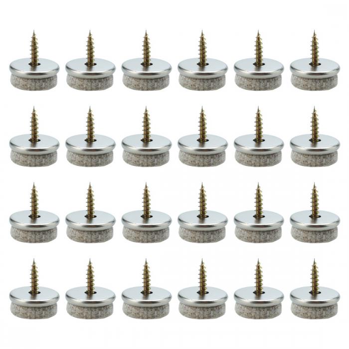 家具レッグパッド スクリューフェルトグライダー 家具保護 22mm x 24mm 24個入り