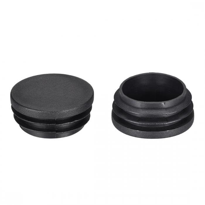 チューブエンドカバー 直径38mm円形 ポリエチレン材質 ブラック 管端継手 30個入り