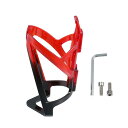X AUTOHAUX 自転車用ユニバーサルウォーターボトルケージホルダー(ビスとレンチ付き) プラスチック製 黒 レッド 1セット