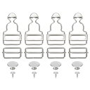 オーバーオールバックル 10セットのレトロメタルサスペンダー交換バックル28mm(1-1/8") ズボン 綿ジャケット ジーンズ用 シルバートーン