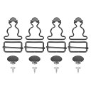 オーバーオールバックル 10セットの金属サスペンダー交換バックル28mm(1-1/8") ズボン 綿ジャケット ジーンズ用 ガ ン黒