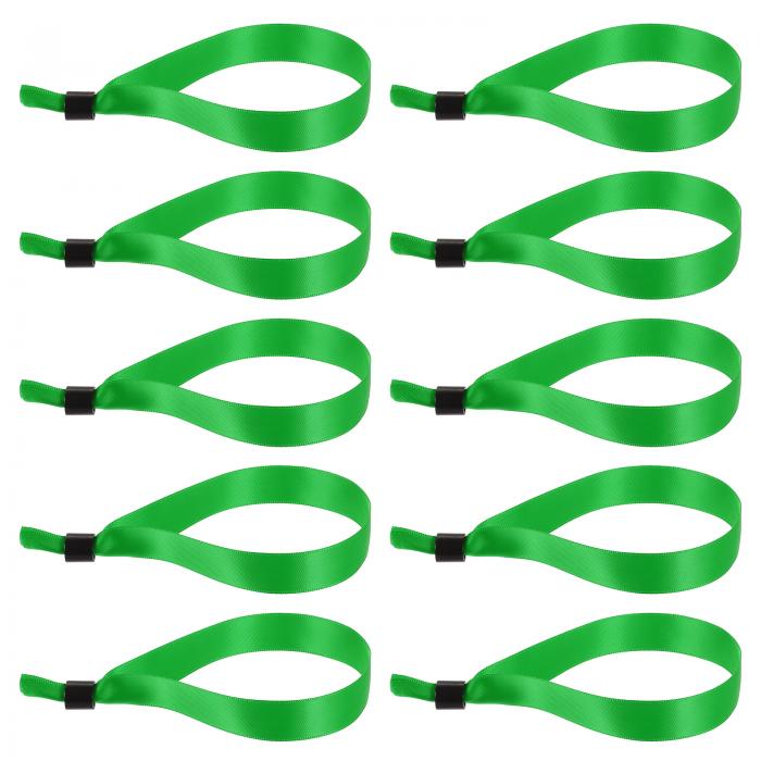 【期間限定10％OFF】PATIKIL 100個 使い捨て布製リストバ ンド 調整可能 イベント用リストバ ンド 緑