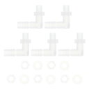 HOPESPANNER プラスチックホースバーブフィッティング3/8"ホースID G1/8メスNPTエルボーバーブコネクタPP 1セット