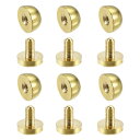 ラウンドスタッドリベット 財布ハンドバッグ足の爪ソリッド 真鍮レザークラフト DIY 10x6 mm 6個入り