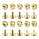 ラウンドスタッドリベット 財布ハンドバッグ足の爪ソリッド 真鍮レザークラフト DIY 10x6 mm 10個入り