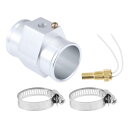 ACROPIX 12V/24Vユニバーサルウォーターテンプセンサーキット 1/8"NPT 1.57"シルバートーンアダプター200'Fオン-185'Fオフ 自動車ラジエーター&エンジン冷却用