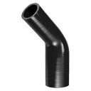 X AUTOHAUX シリコンホース シリコンパイプ ラジエーターホース 1個 内径35-45mm 長さ102mm エルボ45度 ブラック 自動車 建設機械 工業用 クーラントホース 耐寒 エアクリーナー 接続ホース インタークーラーチューブ 断熱パイプ バキュームホース 耐熱パイプ エンジンオイル