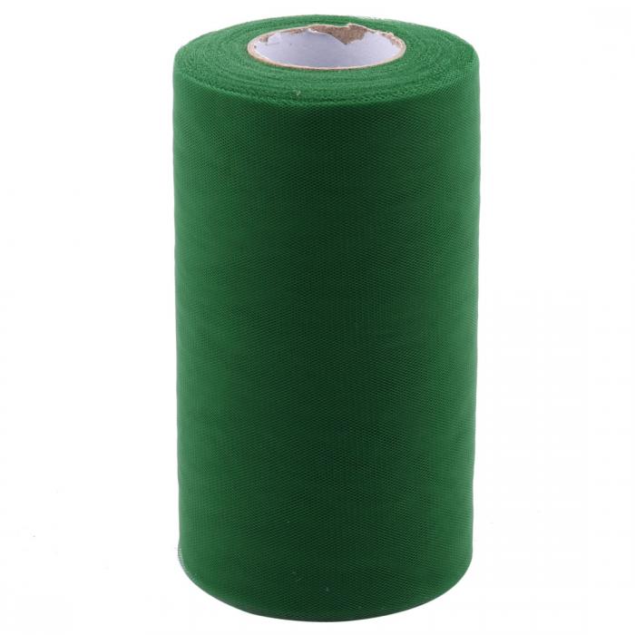 チュールスプールロール DIYクラフト装飾 パーティーギフトラップパッキング 15 cm x 45.7 M 濃い緑色